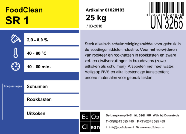 FoodClean SR 1 25KG - Afbeelding 2