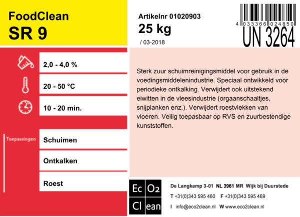 FoodClean SR 9 can 25 kg - Afbeelding 2